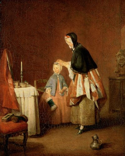 Die Morgentoilette von Jean Baptiste Simeon Chardin